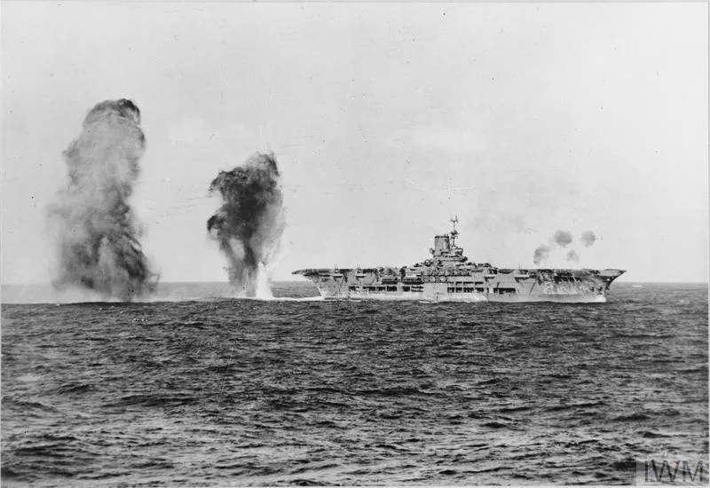 HMS Ark Royal under attack