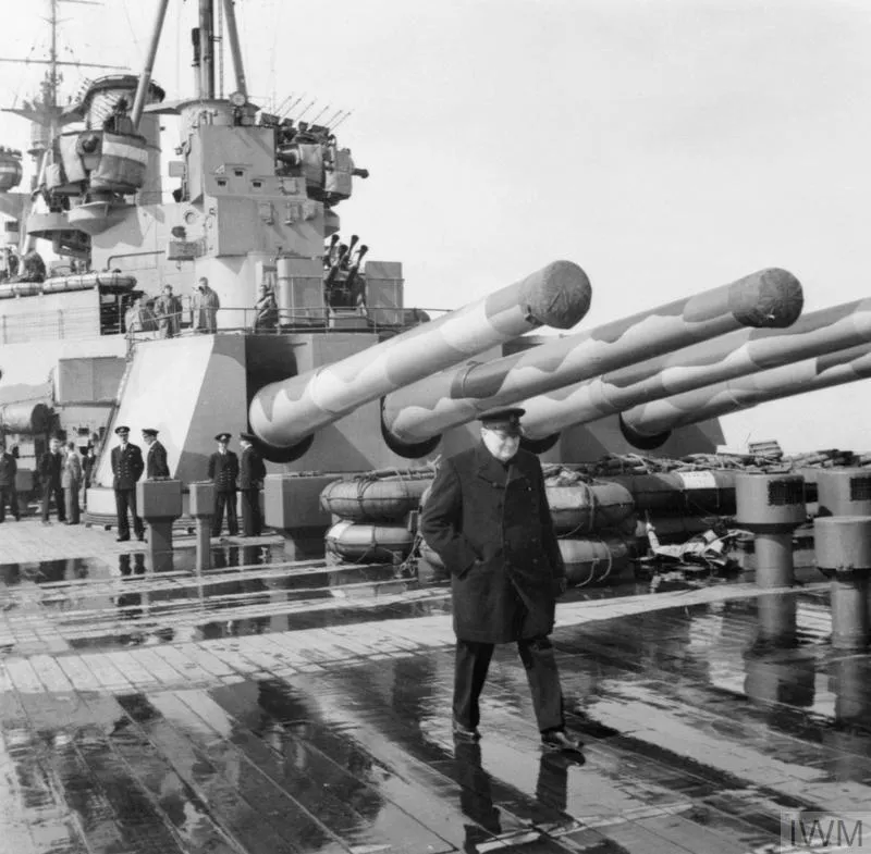 Churchill aboard HMS Prince of Wales