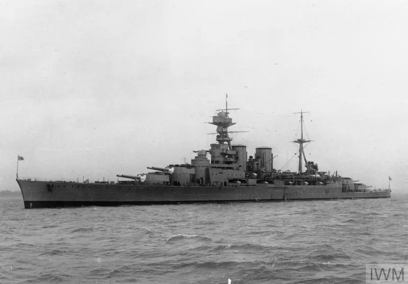 HMS Hood underway